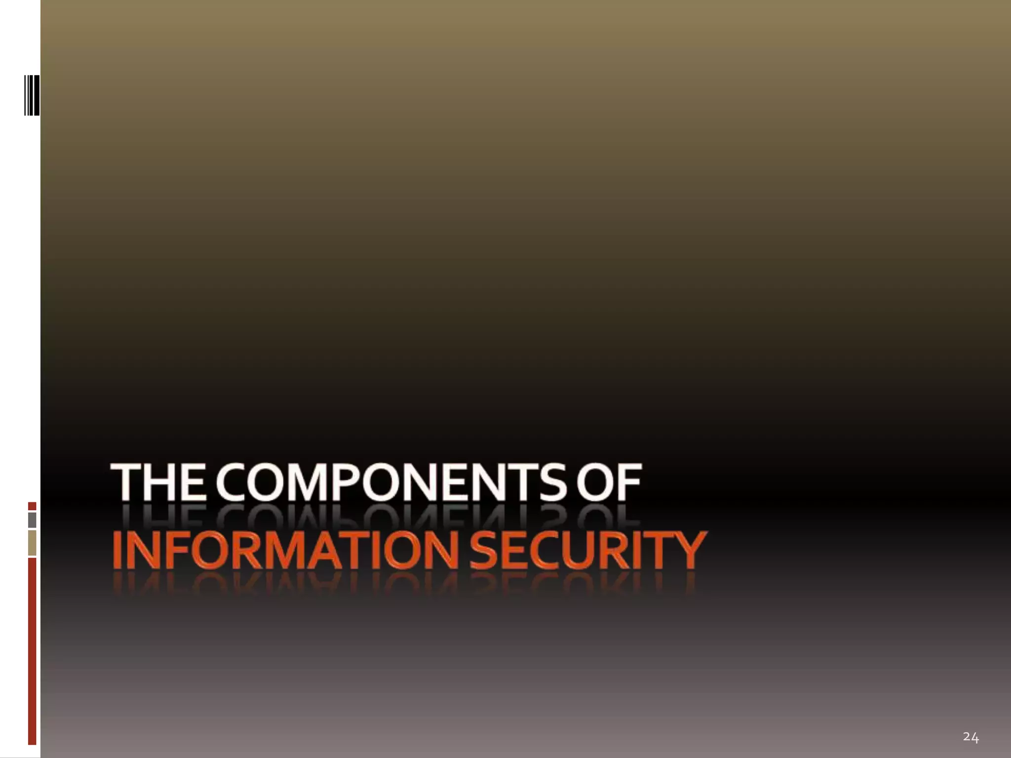 What Is Information Security?Confidentiality Concept of protecting information from improper disclosure and protecting the secrecy and privacy of sensitive data so that the intellectual property and reputation of an organization  is not damaged and that data related to individuals is not released in violation of regulations or the privacy policy of the organization.- From the CISSP® CBK®10