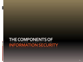 What Is Information Security?Confidentiality Concept of protecting information from improper disclosure and protecting the secrecy and privacy of sensitive data so that the intellectual property and reputation of an organization  is not damaged and that data related to individuals is not released in violation of regulations or the privacy policy of the organization.- From the CISSP® CBK®10