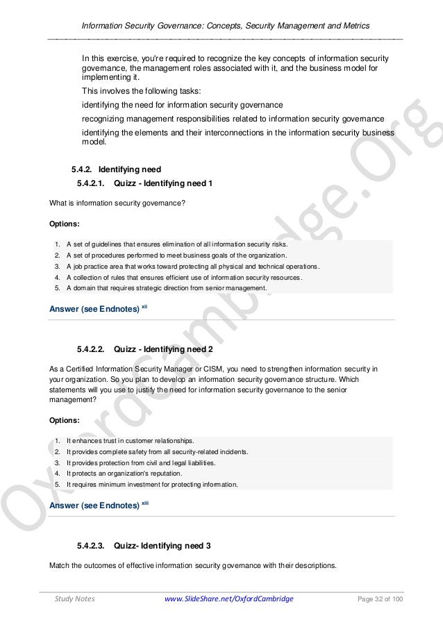 information security governance concepts security management metr structure works security