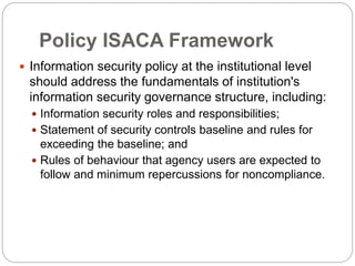 Information Security Governance and Strategy - 3 | PPTX