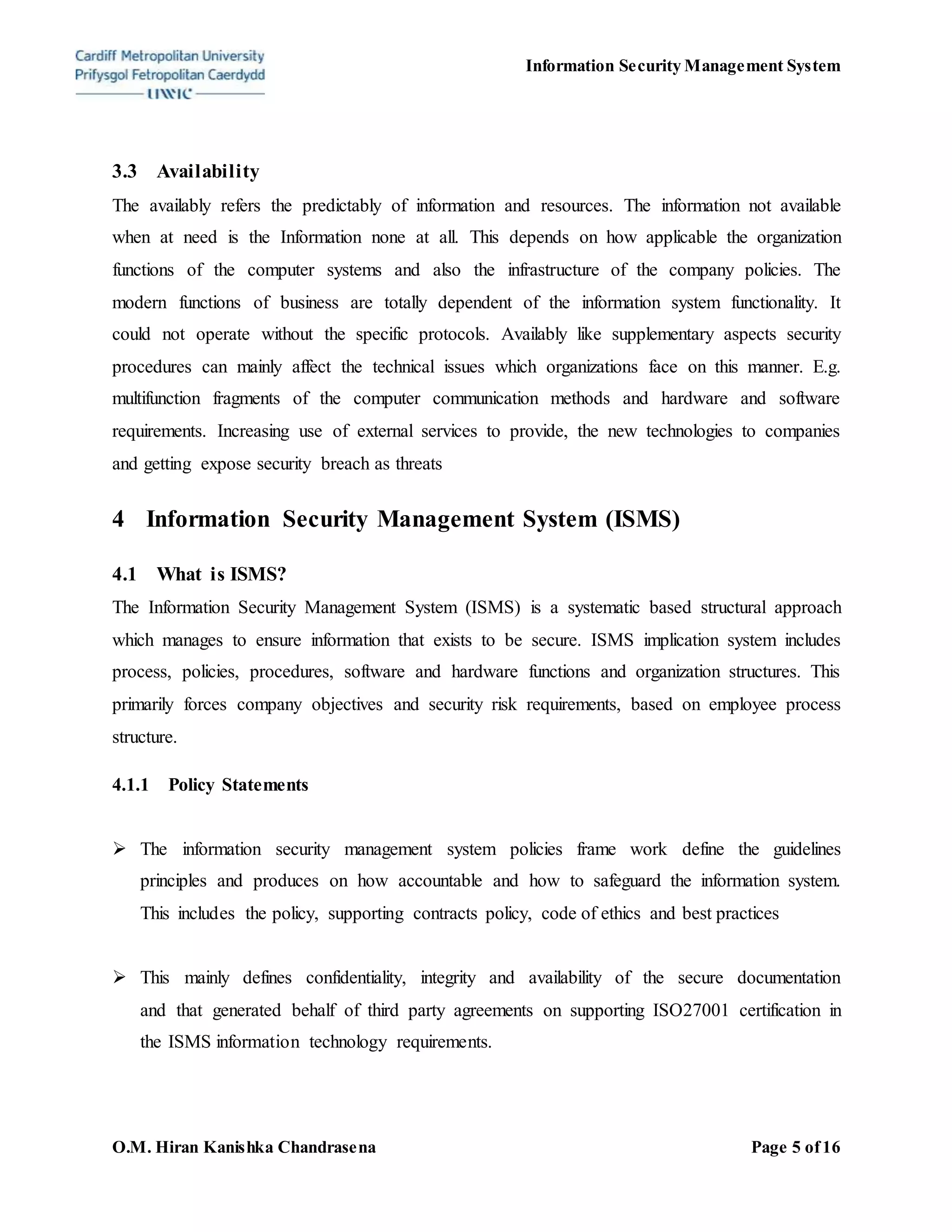 Information Security Management Iso27001 Pdf