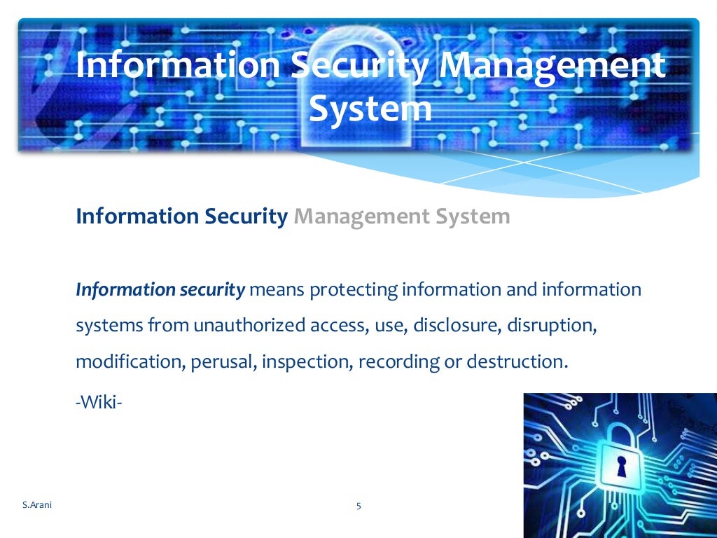 Information security management system
