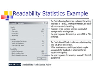 Readability Statistics Example 