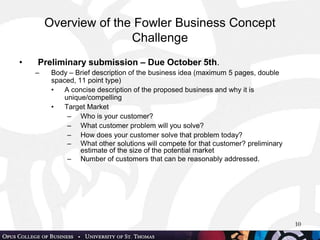2012 Fowler Business Concept Challenge Information | PPT