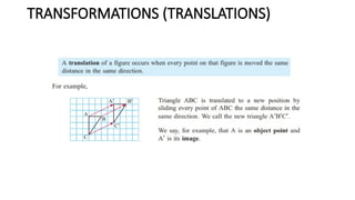 TRANSFORMATIONS (TRANSLATIONS)
 