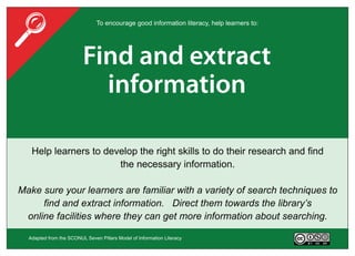 Information Skills printable cards | PPT