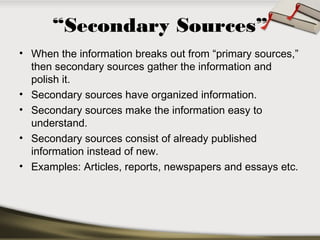 Information sources and services | PPT