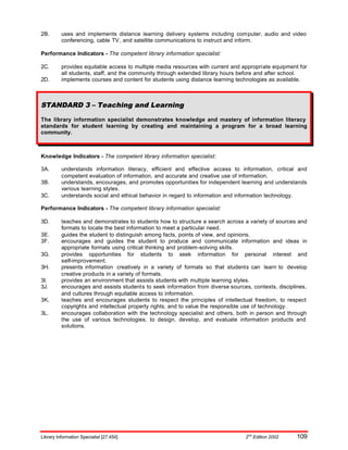Information specialist standards 2005 | PDF