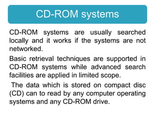 Cd Rom Database Example information Storage nd retrieval.pptx