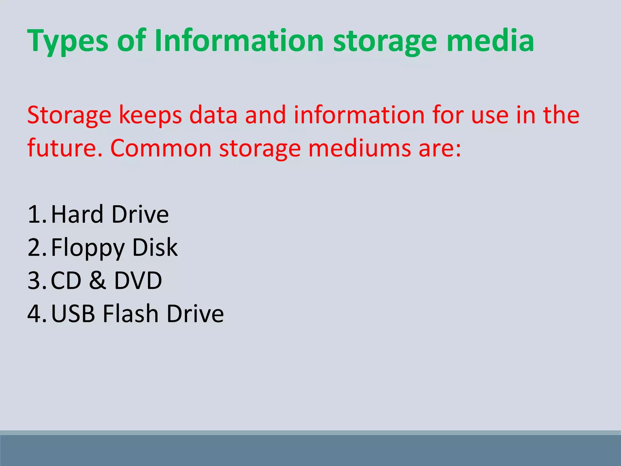 Information Storage and Retrieval system (ISRS)