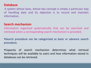 Information Storage and Retrieval system (ISRS) | PPTX | Search | Internet