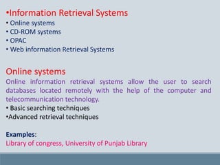 Information Storage and Retrieval system (ISRS) | PPTX | Search | Internet