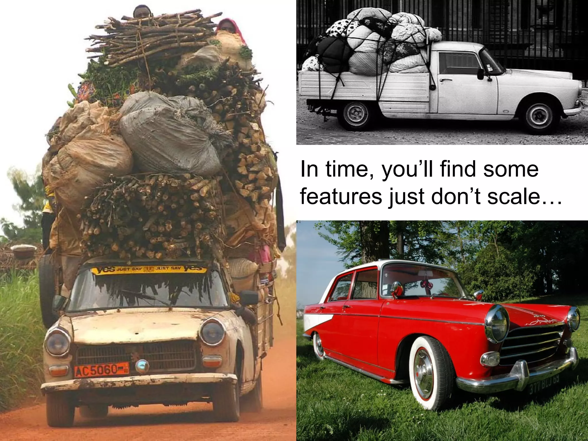 In time, you’ll find some features just don’t scale… 