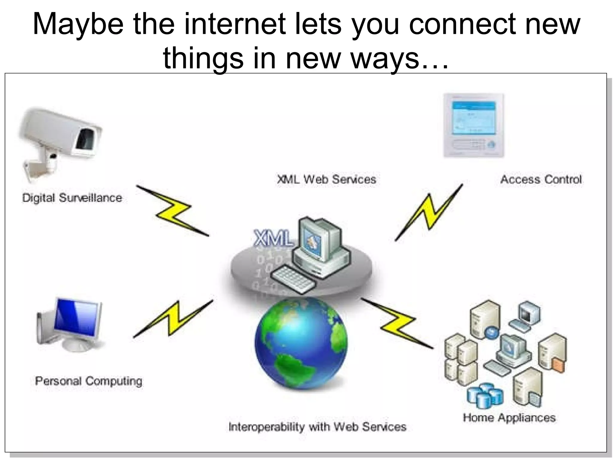 Maybe the internet lets you connect new things in new ways… 
