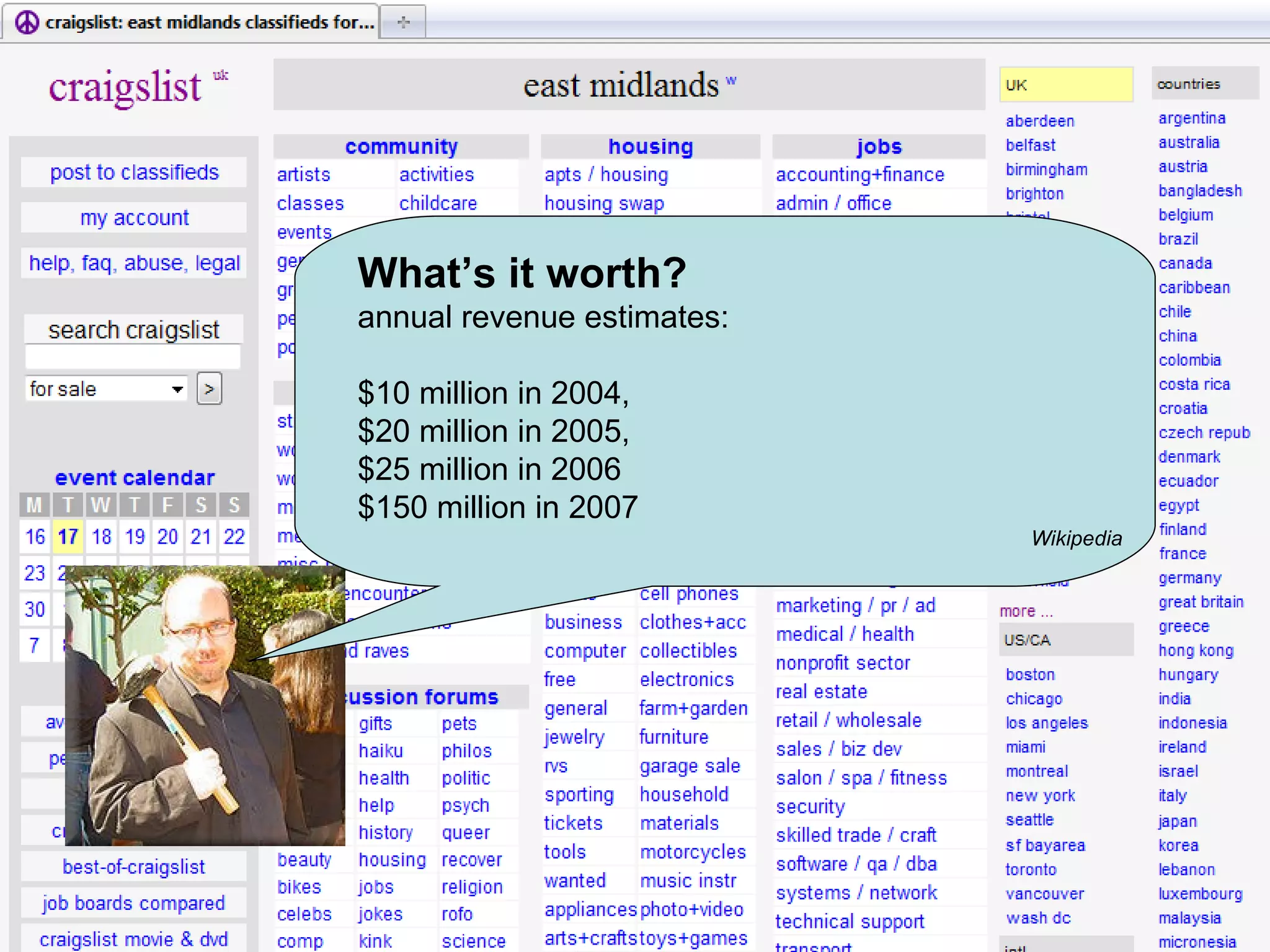 What’s it worth? annual revenue estimates: $10 million in 2004,  $20 million in 2005,  $25 million in 2006  $150 million in 2007  Wikipedia 