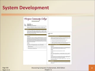 System Development Page 426 Figure 11-6 Discovering Computers Fundamentals, 2010 Edition Chapter 11 