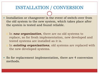 Information system implementation, change management and control | PPTX
