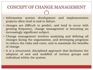 Information system implementation, change management and control | PPTX
