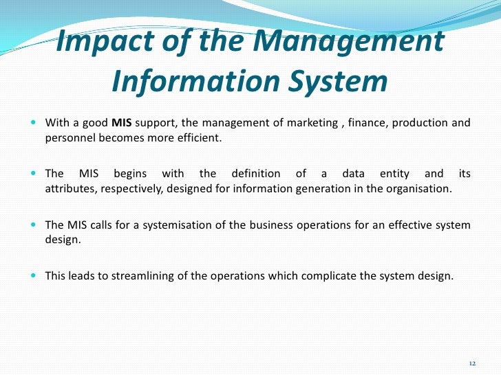 Information system presentation assignment 1 (management information