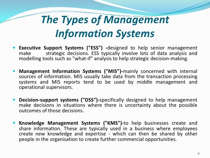 Information system presentation assignment 1 (management ...