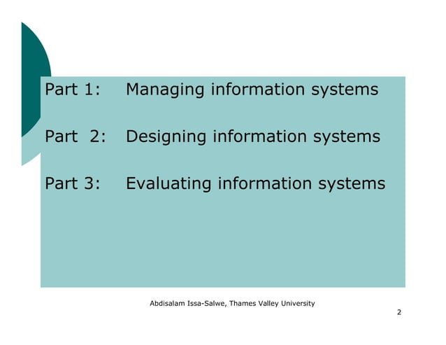 Information Systems (Lecture 1) | PPT