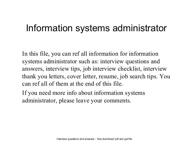 systems administrator interview questions