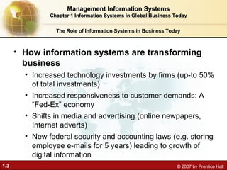 Information systems in global business today in Management information ...