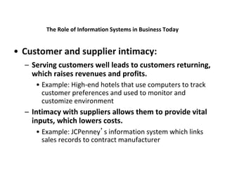 Information System Business Examples Information Systems in Global Business Today.pptx