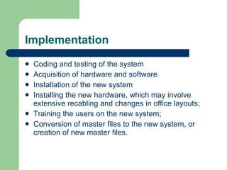 Information Systems Lifecycle | PPT