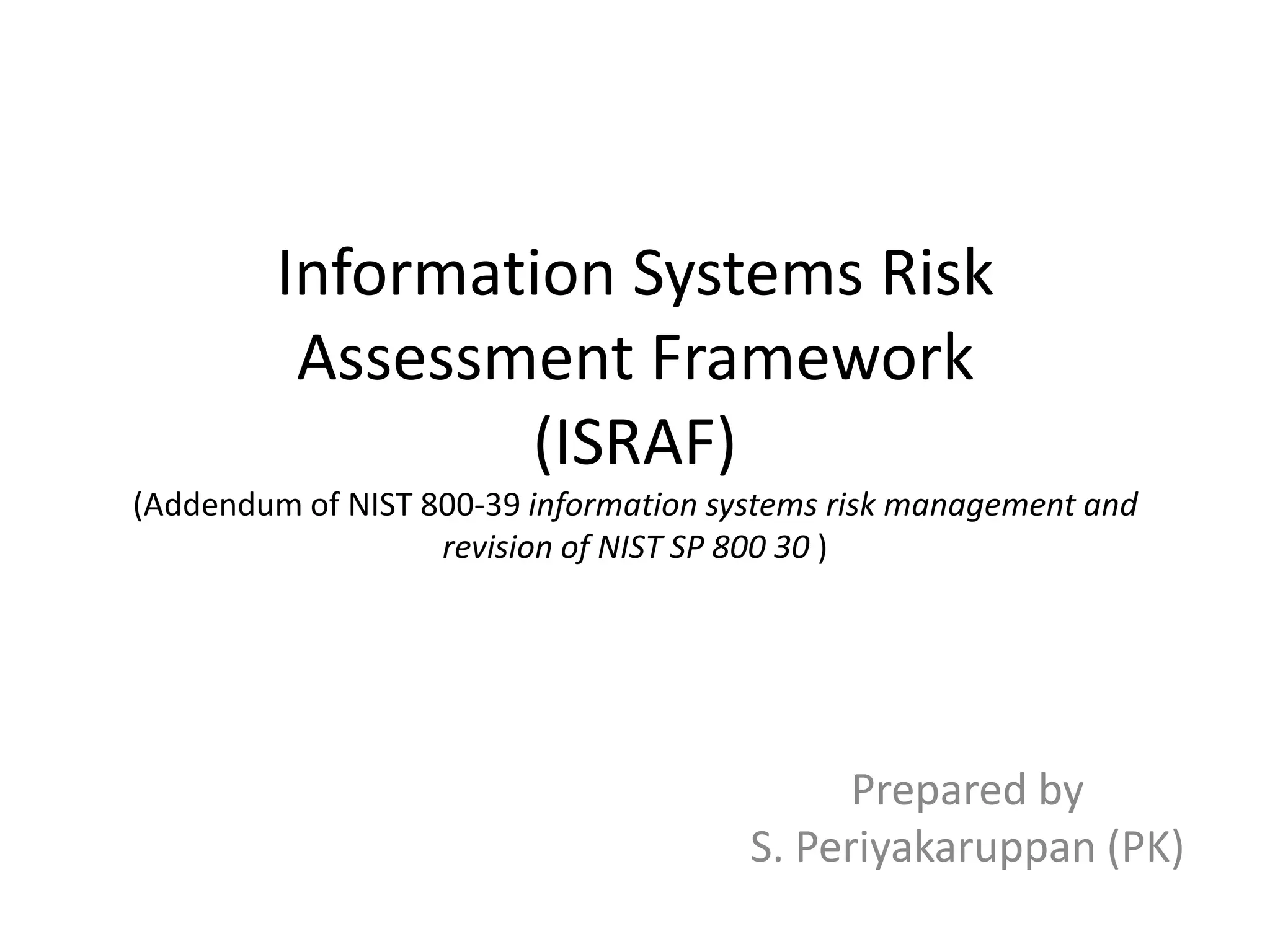 NIST 800 30 revision Sep 2012 PPT