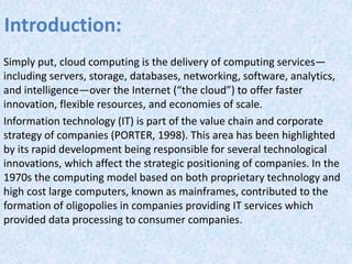 Cloud Computing Role in Information technology | PPTX