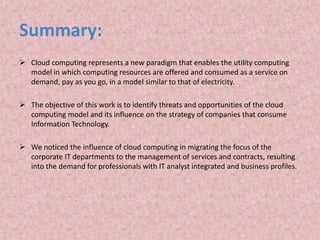 Cloud Computing Role in Information technology | PPTX