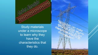 SCIENTIST TECHNOLOGIST
Technologists
create new
materials with
improved
characteristics.
Study materials
under a microscope
to learn why they
have the
characteristics that
they do.
 