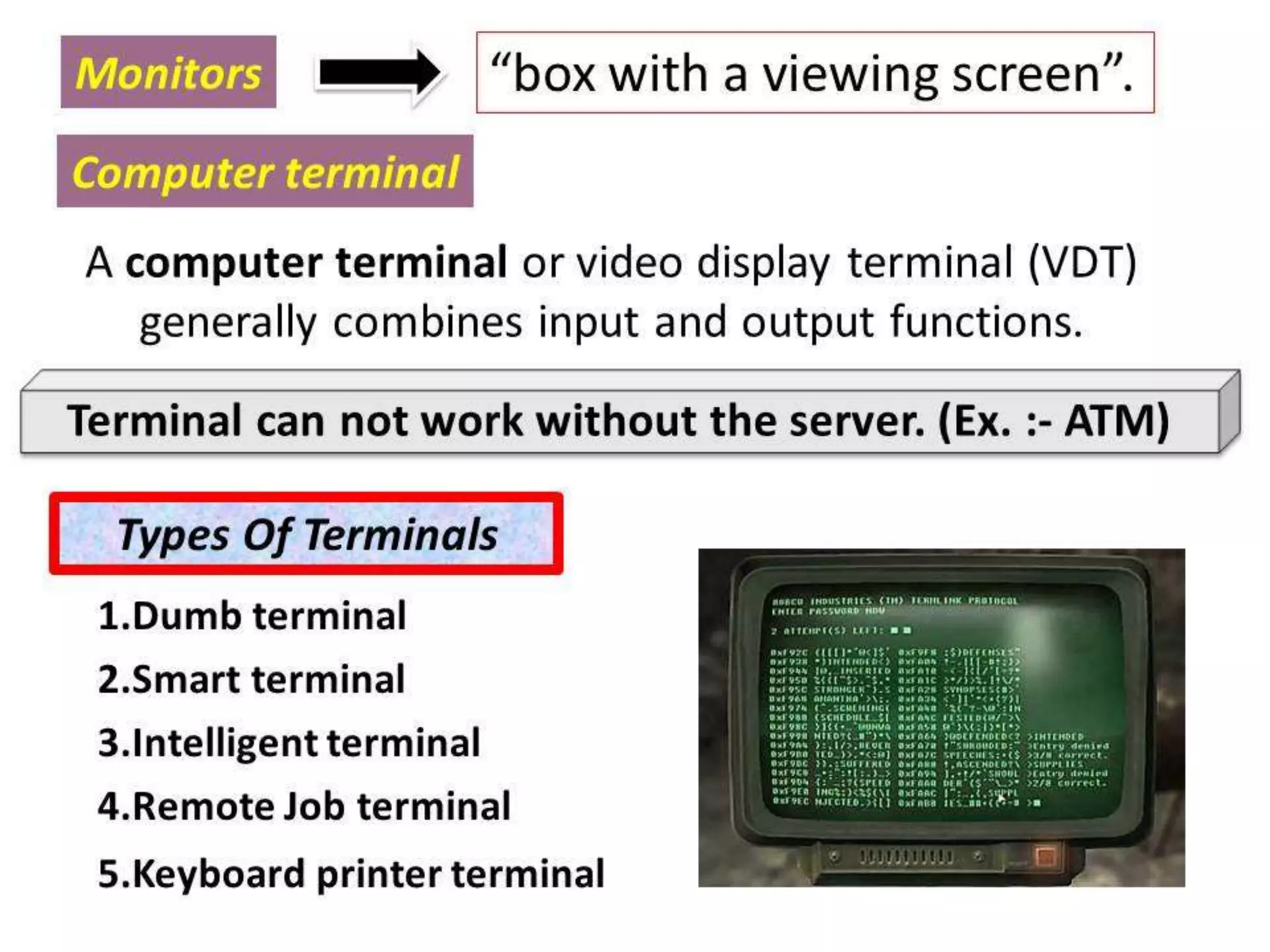 Information technology - Types of computer & Input - Output Devices | PPT