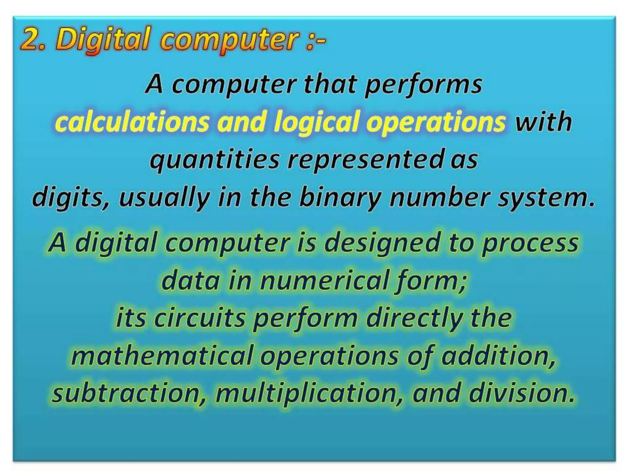 Information technology - Types of computer & Input - Output Devices | PPT