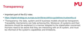 Technology Supporting Transparency Information technology and ethics_new.pptx