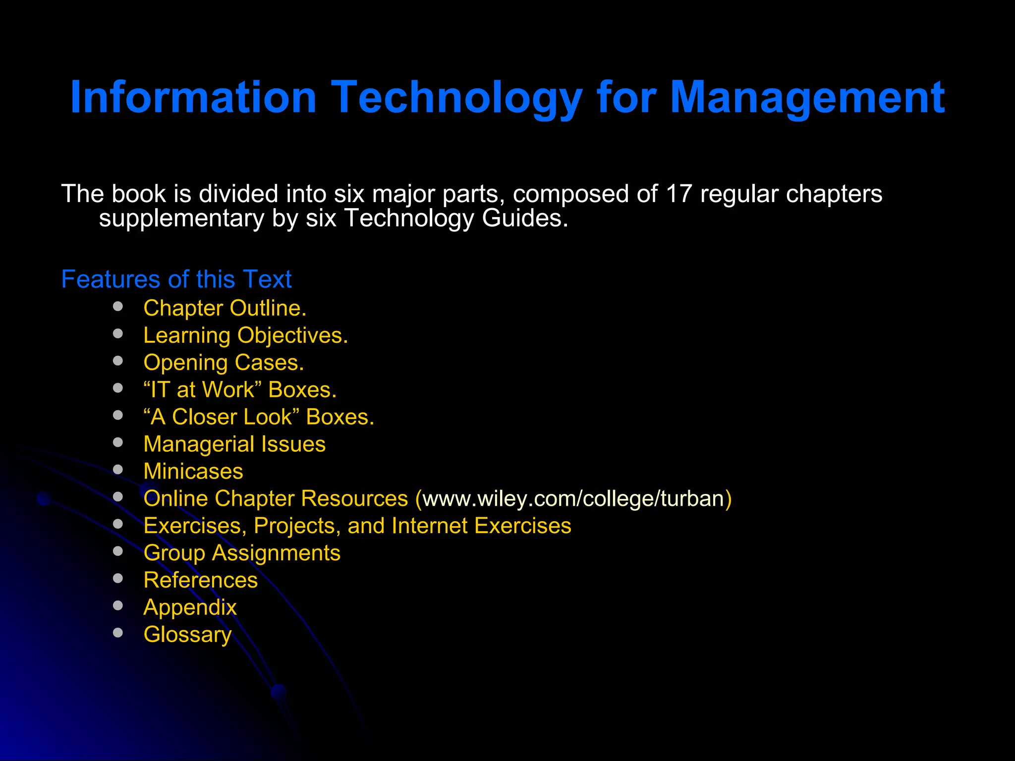Information technology for management (6th edition) | PPT | IT and ...