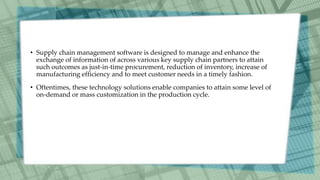 Information technology in supply chain managemnet | PPT