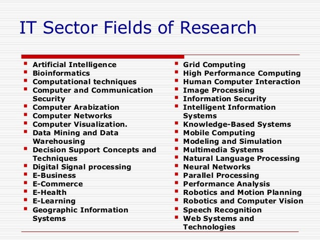research study information technology