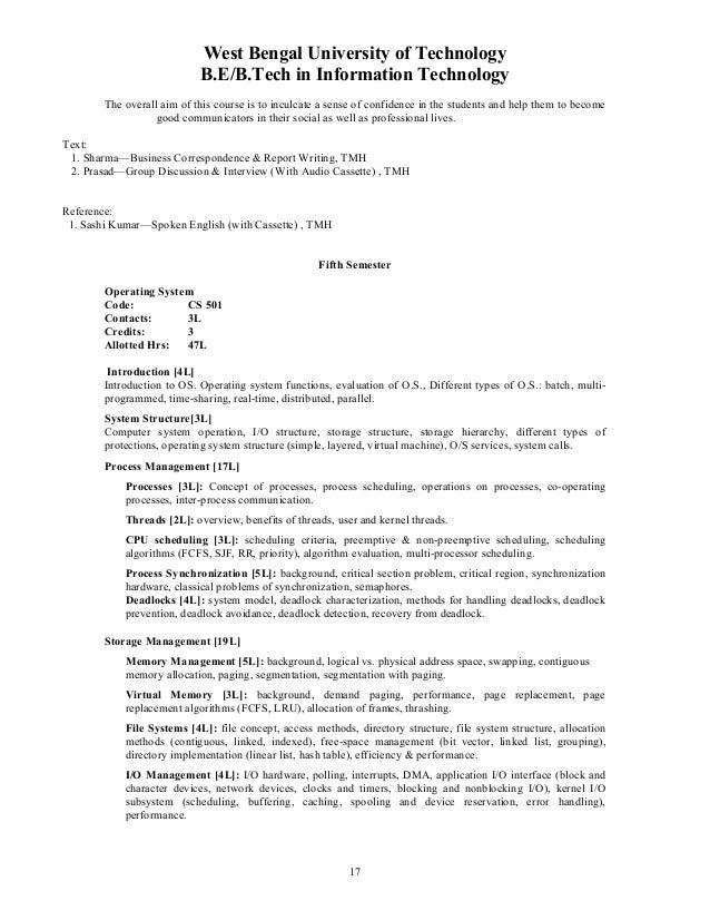 Information technology syllabus