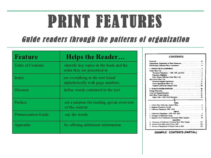 Information text features ppt