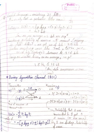 Information Theory and Coding Notes - Akshansh | PDF