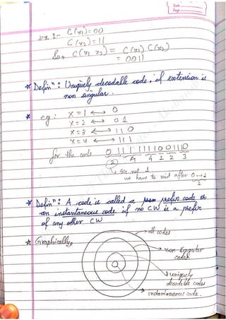 Information Theory and Coding Notes - Akshansh | PDF