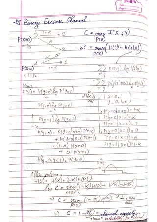 Information Theory and Coding Notes - Akshansh | PDF