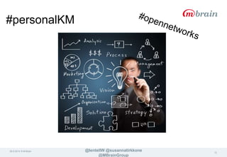 26.9.2014 © M-Brain @lentellW @susannatirkkone 
@MBrainGroup 
12 
#personalKM 
 