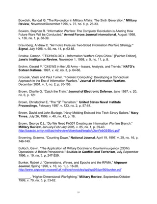 Information warfare and information operations | PDF