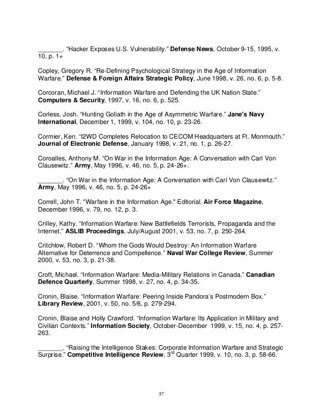 information warfare and information