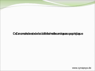 Ce monde existe à l’échelle microscopique Ce monde est celui de la mécanique quantique www.cynapsys.de 
