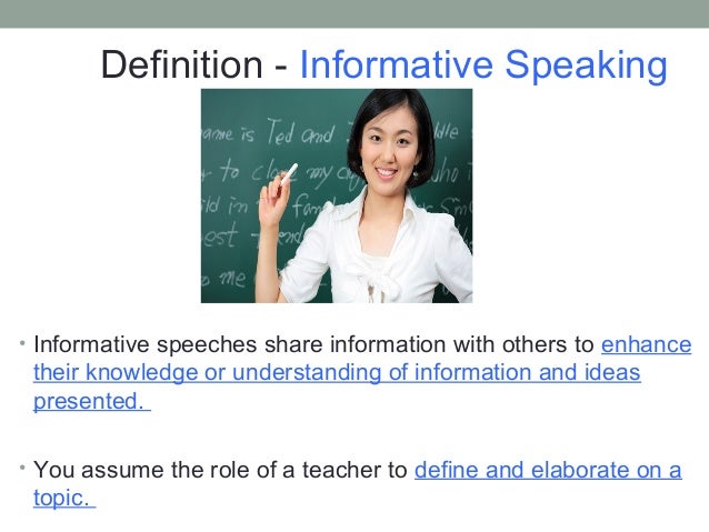 speech to inform definition