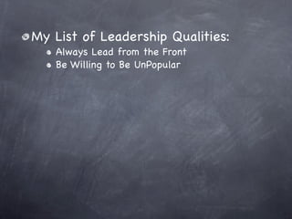 Practical Leadership